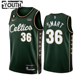 Maillot Basket Enfant Boston Celtics Marcus Smart 36 2022-23 Nike City Edition Vert Swingman